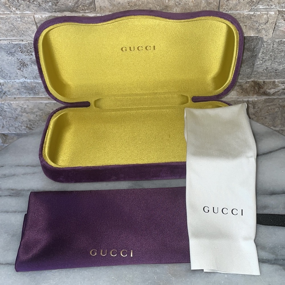 Original GUCCI Purple Velvet Glasses Case 👓